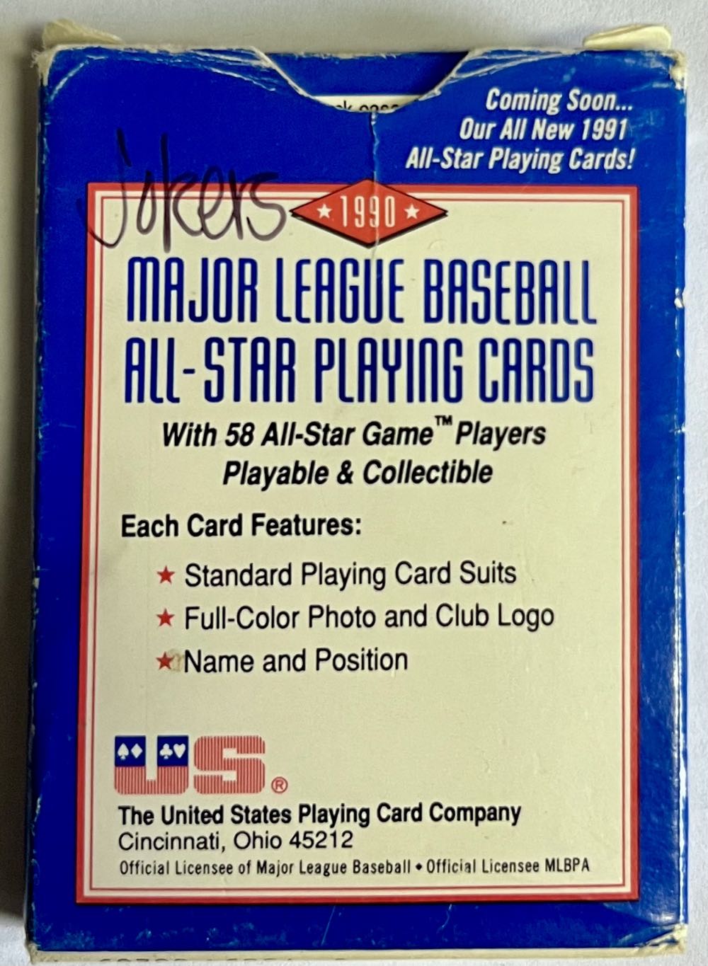 Major League All-Stars Playing Cards  (58) board game collectible [Barcode 073854002858] - Main Image 2