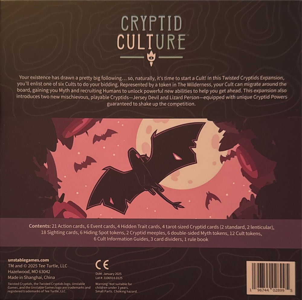 Twisted Cryptids - Cryptid Culture  (2-6) board game collectible [Barcode 196744028995] - Main Image 2