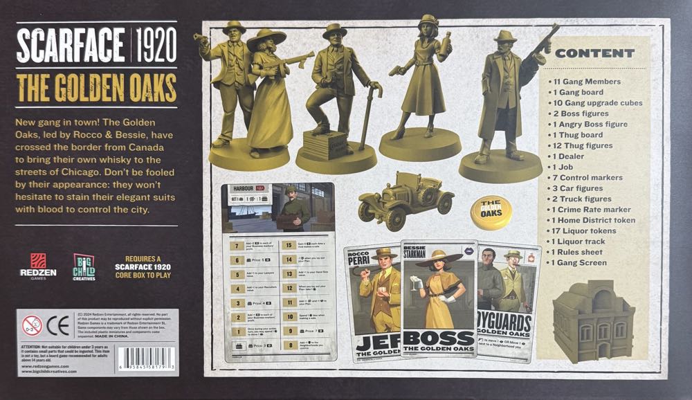 Scarface 1920: The Golden Oaks  (1-6) board game collectible [Barcode 695845581793] - Main Image 2