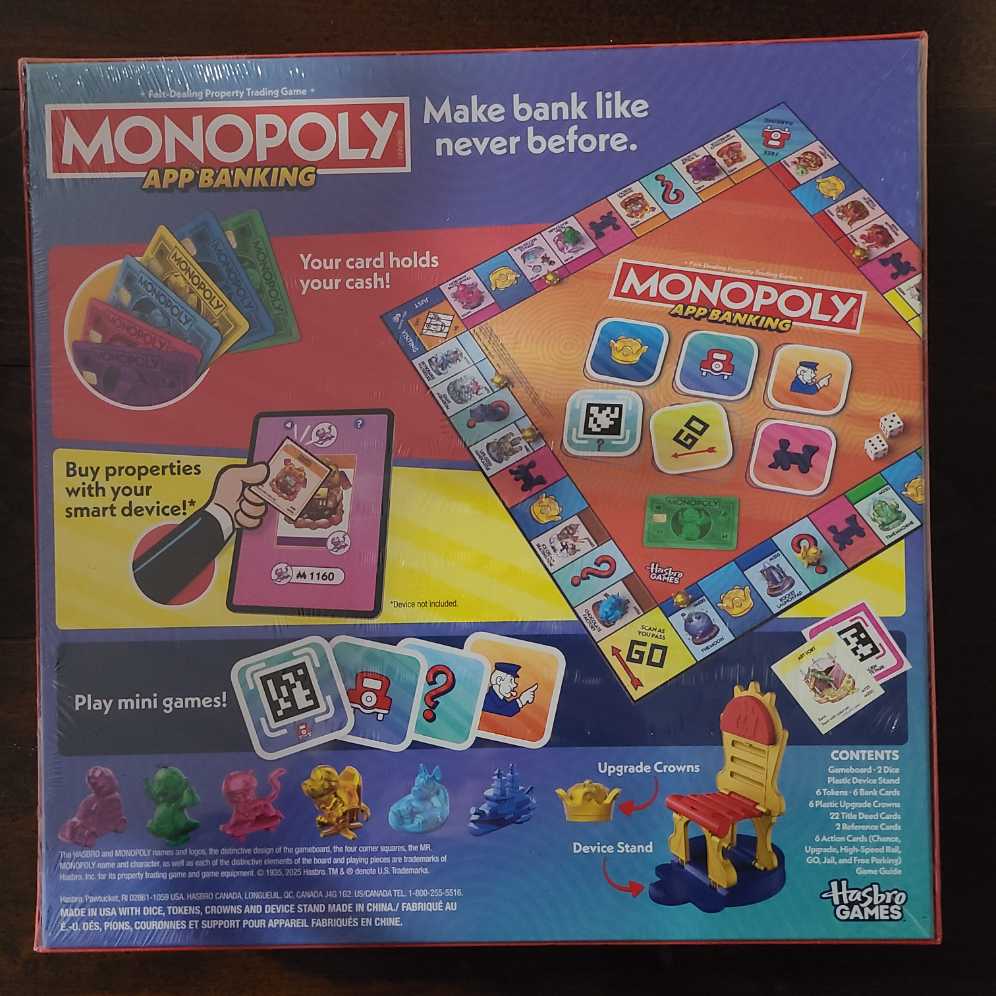 Monopoly App Banking Board Game | App-enabled Game | Links To Smart Devices | Ages 8 | 2 To 6 Players | 45 Mins. | Family Games For Kids  board game collectible [Barcode 5010996341938] - Main Image 2