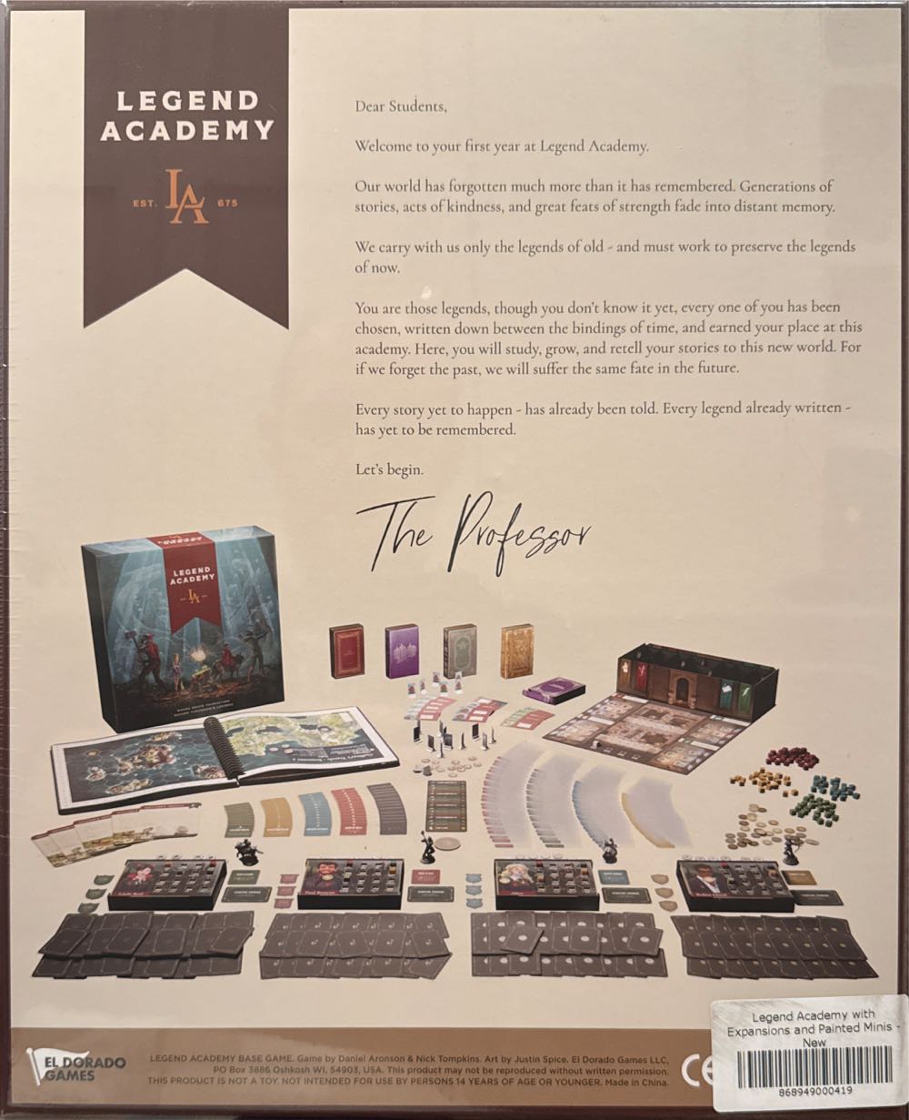 Legend Academy - w/ Expansion & Prepainted Minis  (1-4) board game collectible [Barcode 868949000419] - Main Image 2