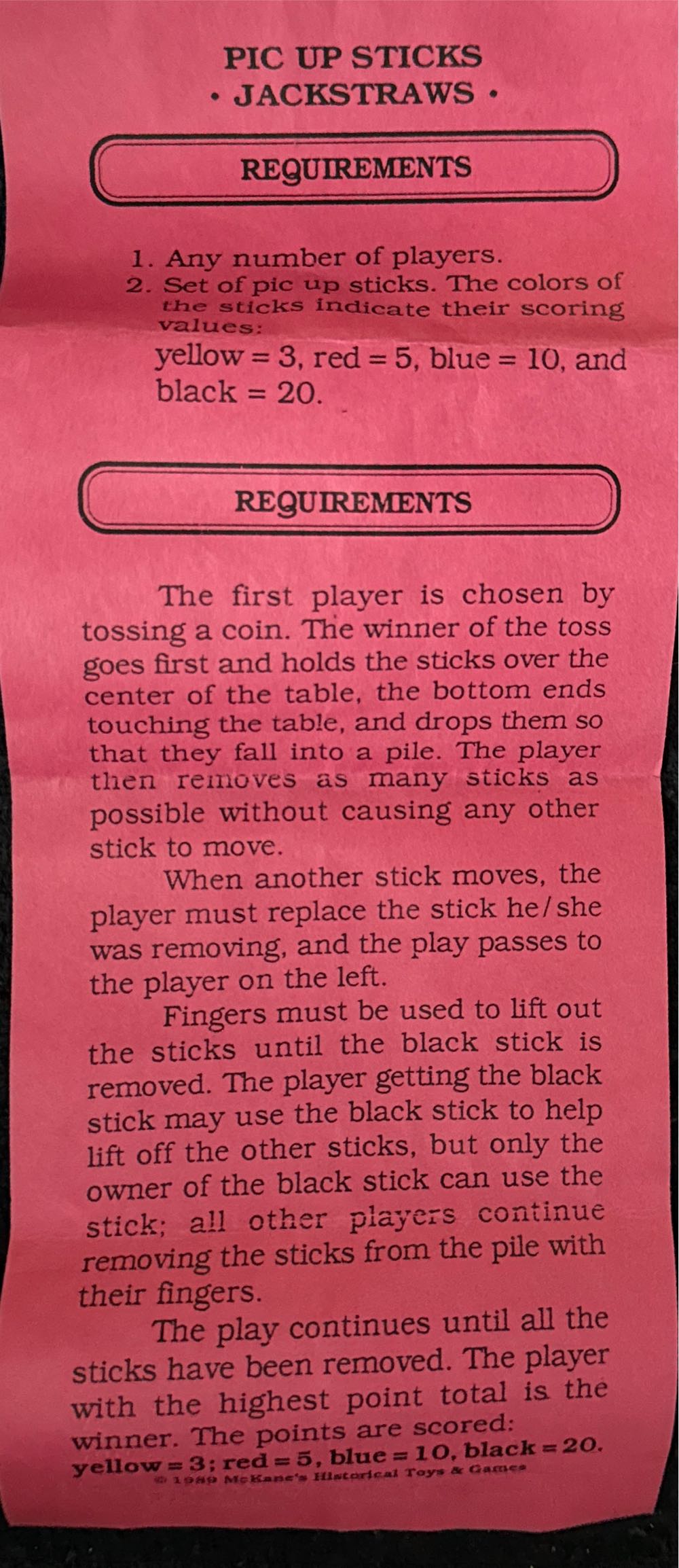 Pick Up Sticks: Jackstraws  (Any) board game collectible - Main Image 3