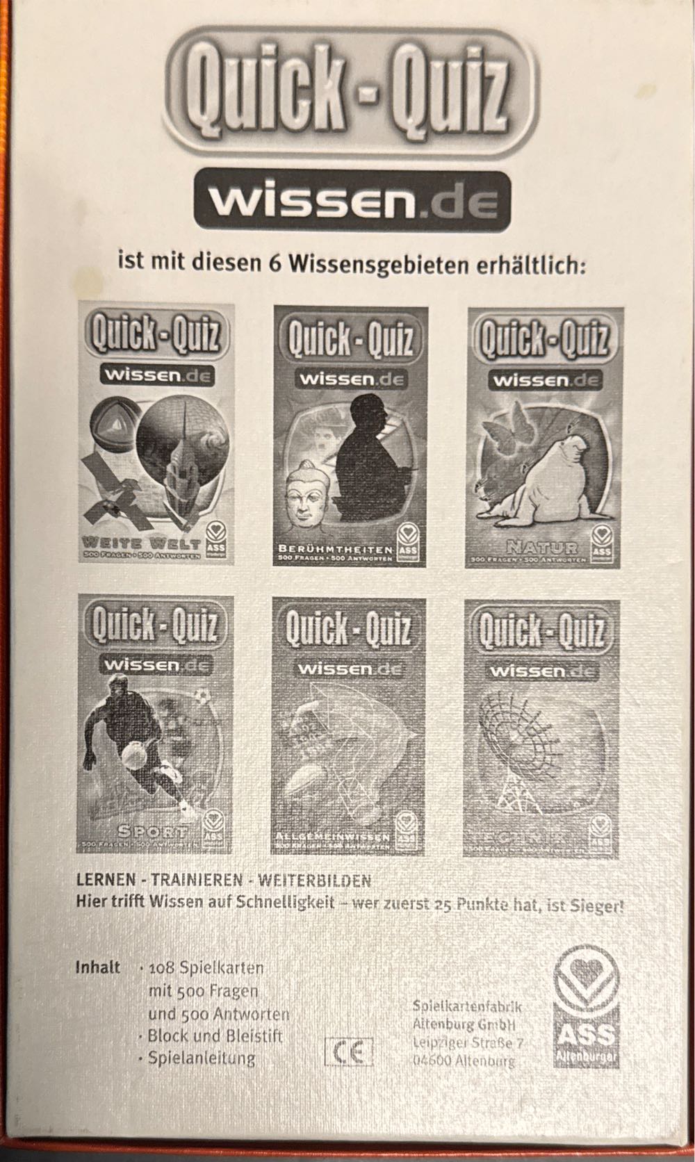 Quiz Sport Quick Neu Wissen.de Kaufen – Ab  board game collectible [Barcode 4042677096555] - Main Image 2