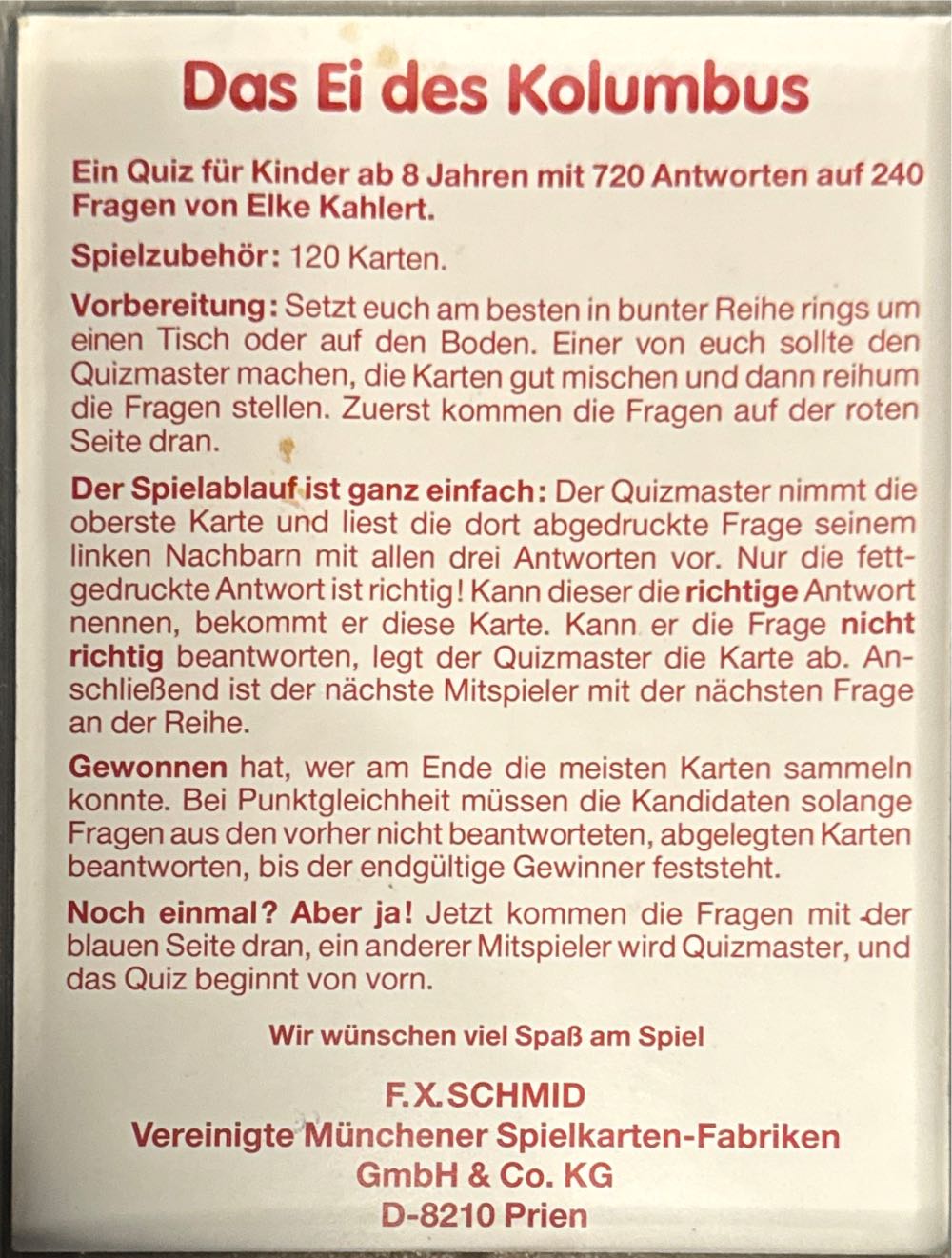 Das Ei Des Kolumbus  board game collectible - Main Image 2