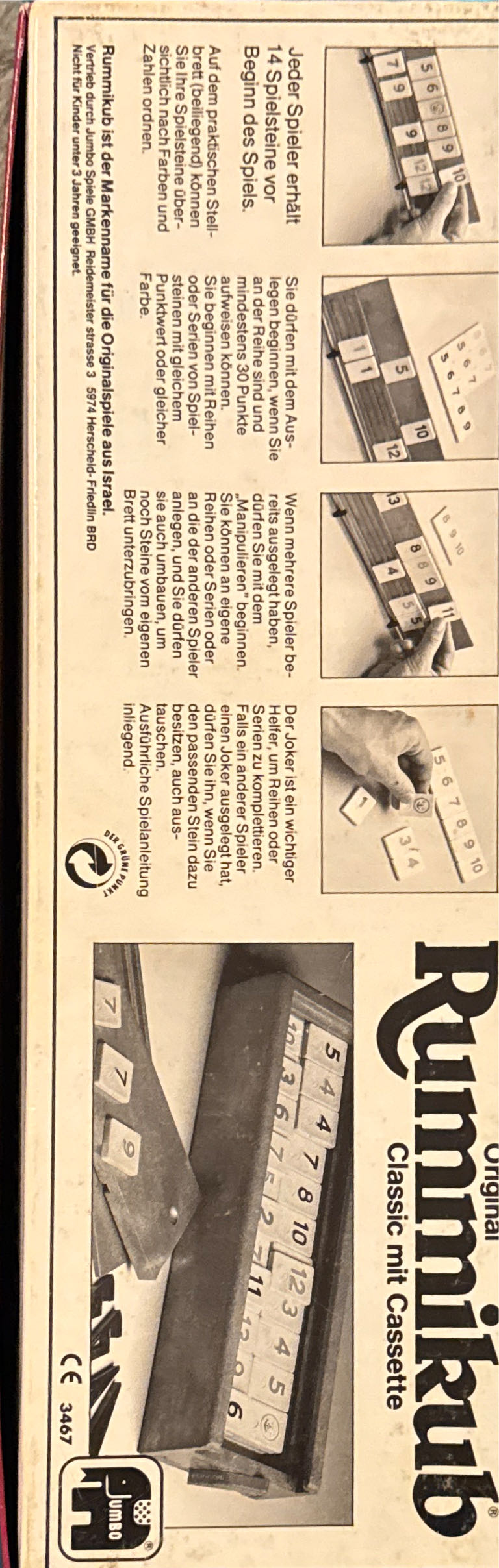 Original Rummikub Classic Mit Cassette Jumbo  board game collectible [Barcode 8710126034675] - Main Image 2