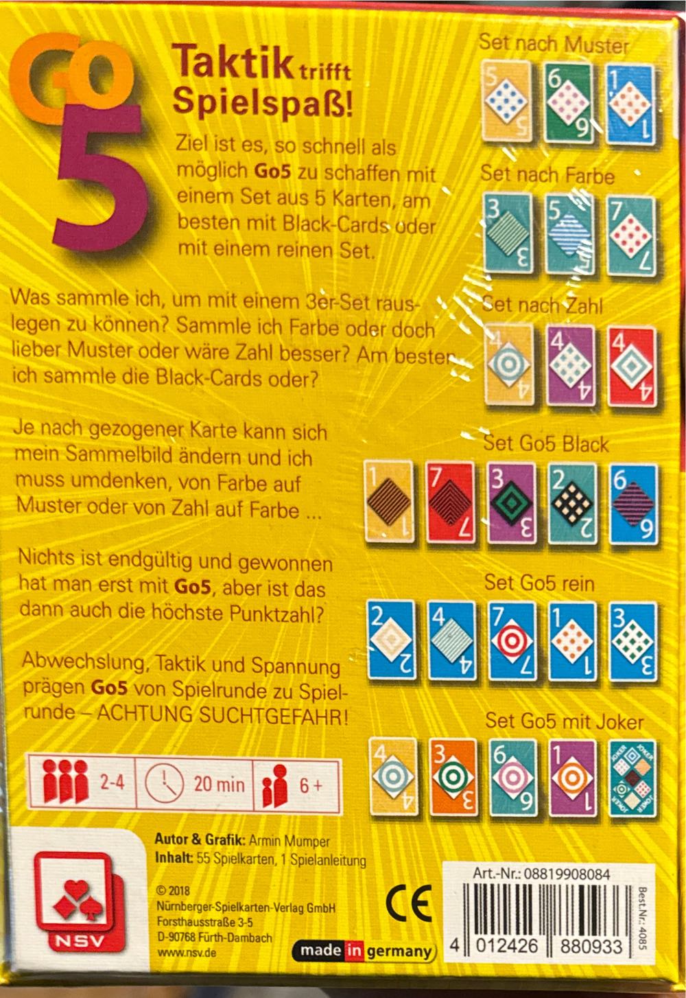 Go5 Taktik ändern Gewinnen Kaufen Deutsch Go 5 €  board game collectible [Barcode 4012426880933] - Main Image 2