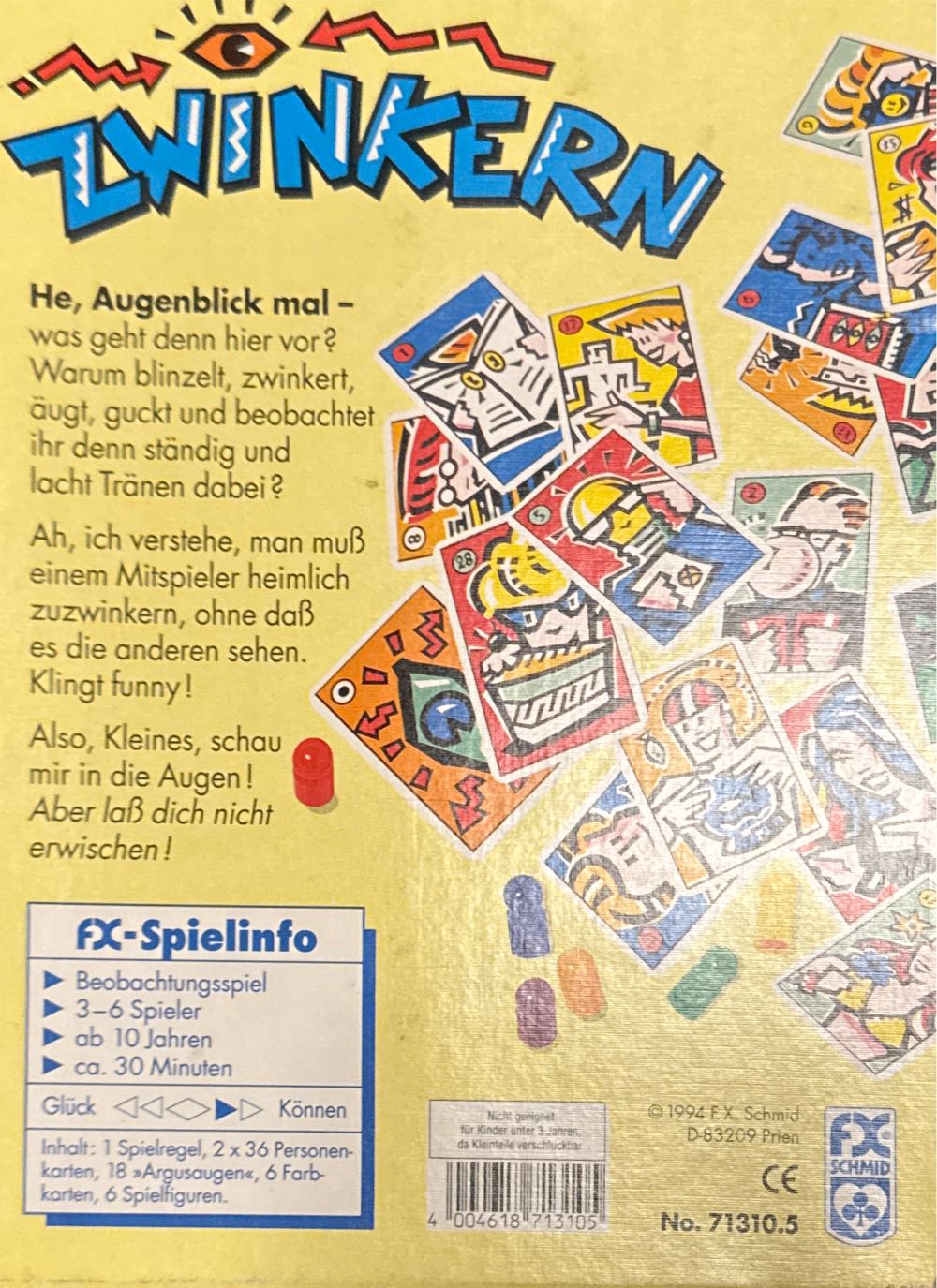 Zwinkern … Aber Nicht Erwischen Lassen  board game collectible [Barcode 4004618713105] - Main Image 2