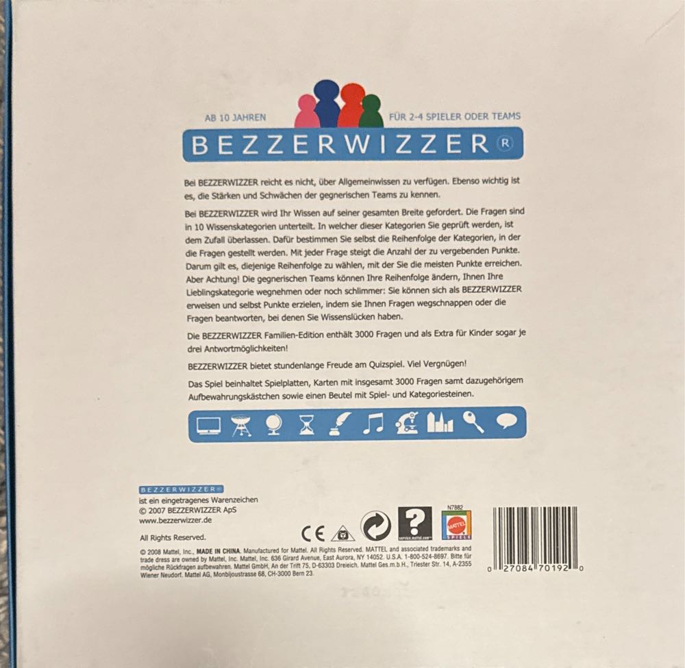 Bezzerwizzer Familienedition  board game collectible [Barcode 027084701920] - Main Image 2