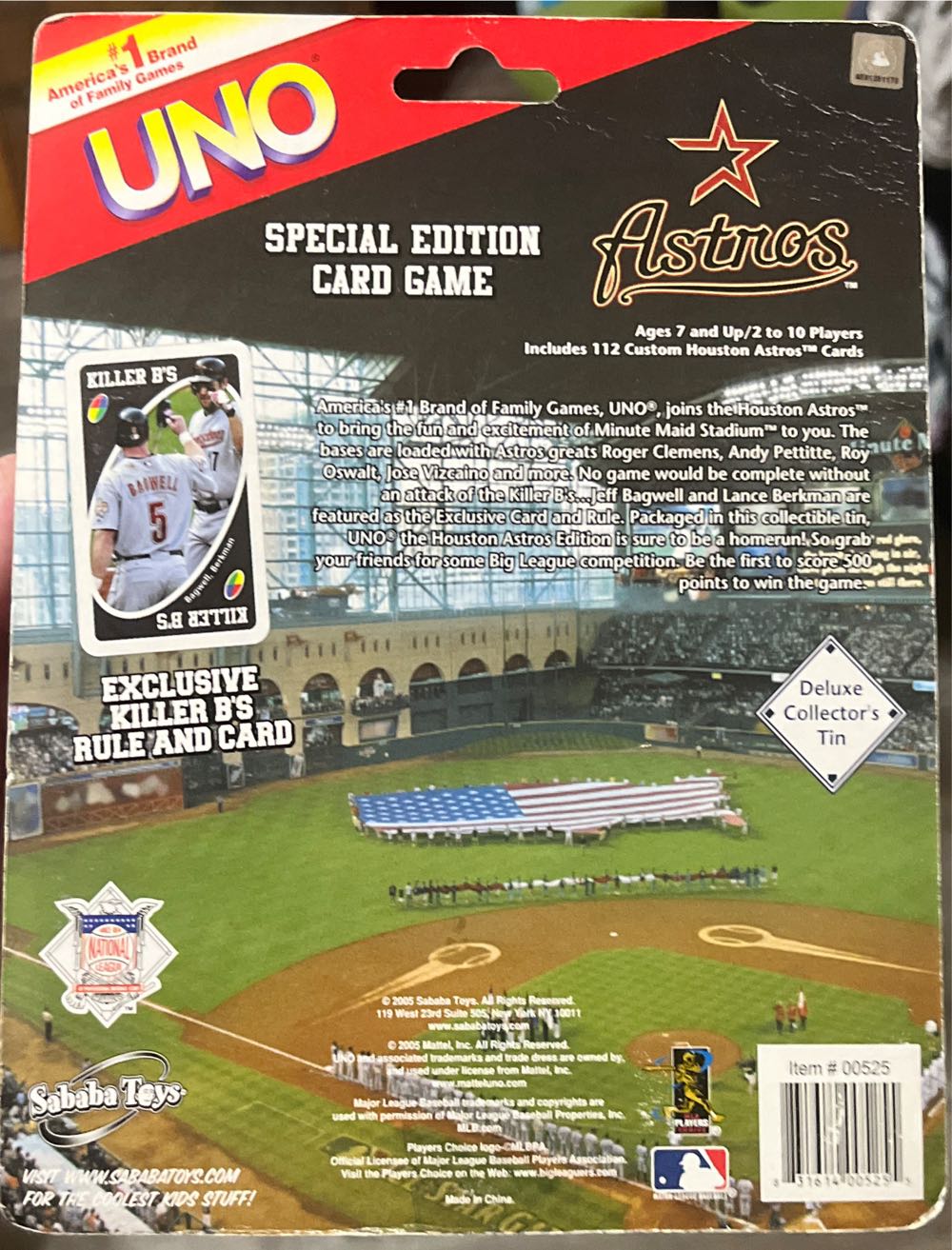 Uno Astros Special Edition Tin  board game collectible [Barcode 831614005255] - Main Image 2