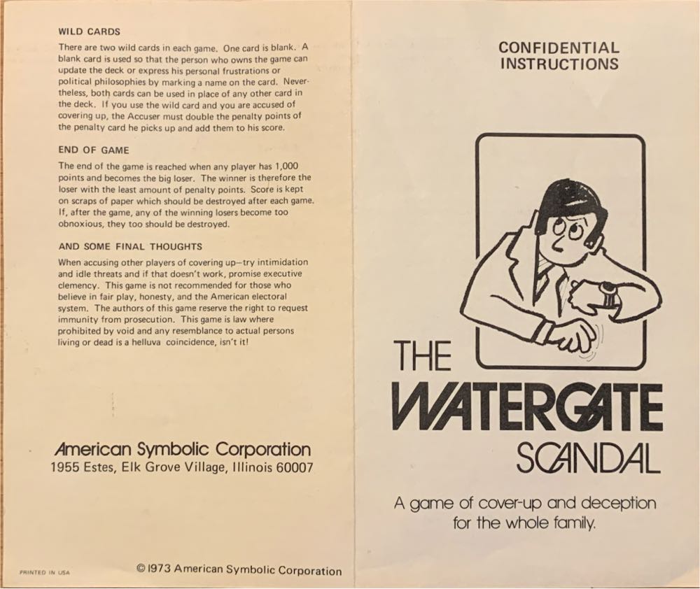 The Watergate Scandal  board game collectible - Main Image 2