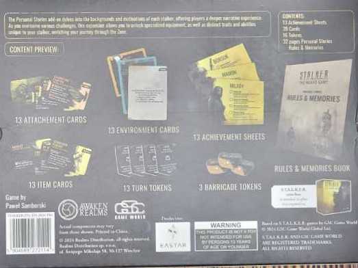 Stalker: The Personal Stories 1 Stalker  board game collectible [Barcode 5904689272114] - Main Image 2