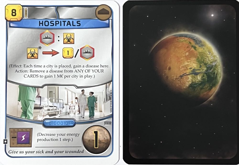 Terraforming Mars: Hospitals Promo  board game collectible - Main Image 2