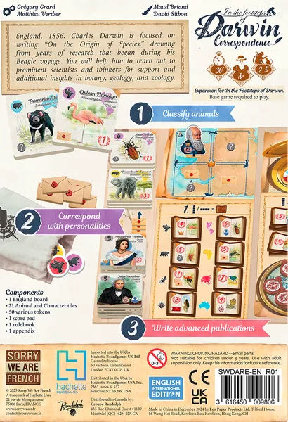 In the Footsteps of Darwin: Correspondence  (2 3 4 5) board game collectible [Barcode 3616450009806] - Main Image 2