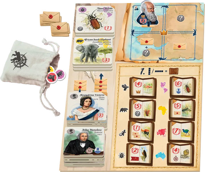 In the Footsteps of Darwin: Correspondence  (2 3 4 5) board game collectible [Barcode 3616450009806] - Main Image 3