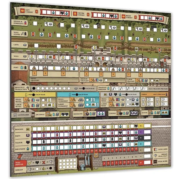 Hadrian’s Wall & The Anarchy: Dry Erase Boards  board game collectible [Barcode 810011728110] - Main Image 2