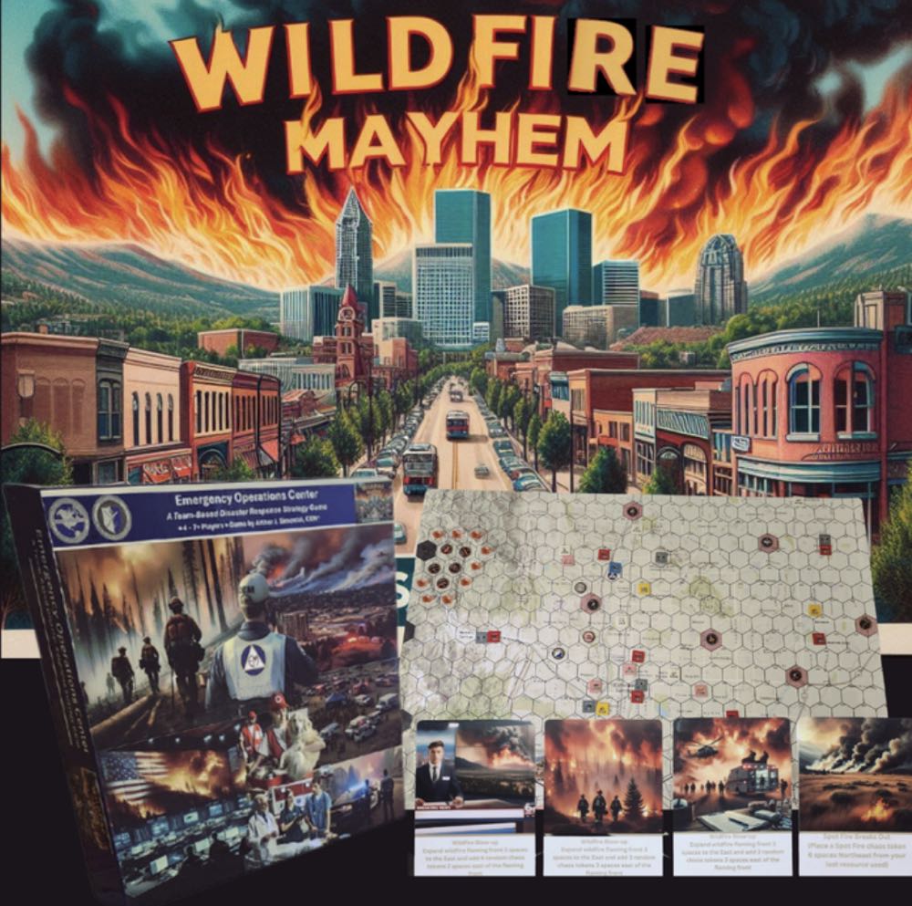 Emergency Operations Center: Wildfire Mayhem  (1 2 3 4 5 6 7 8+) board game collectible - Main Image 3