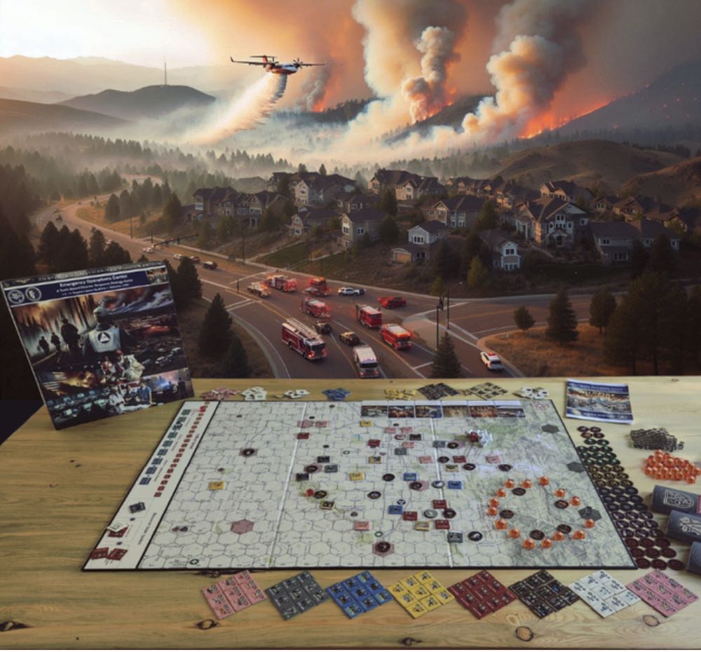 Emergency Operations Center: Wildfire Mayhem  (1 2 3 4 5 6 7 8+) board game collectible - Main Image 4