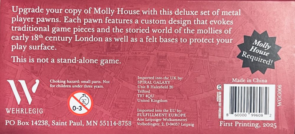 Molly House: Metal Pawns  (1 2 3 4 5) board game collectible [Barcode 860000996082] - Main Image 3