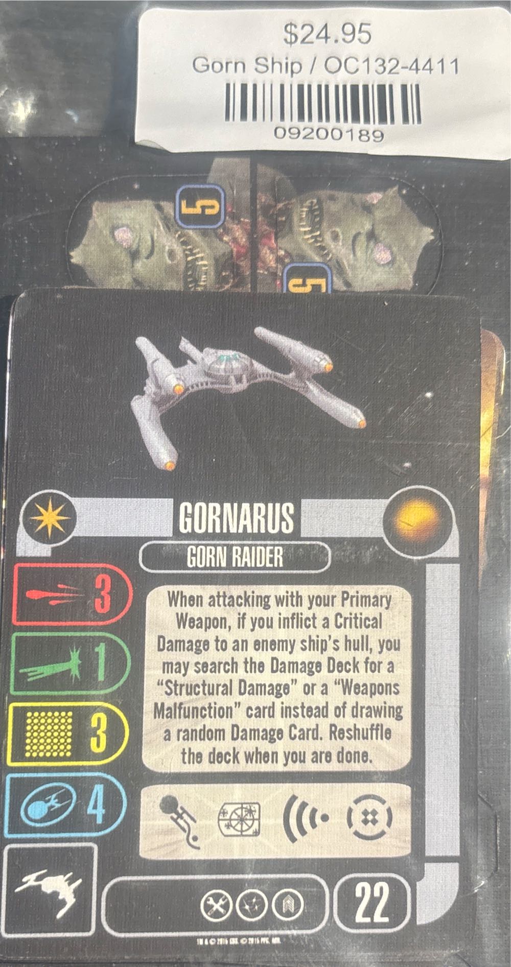 Star Trek Attack Wing Gorn Ship  board game collectible [Barcode 09200189] - Main Image 2