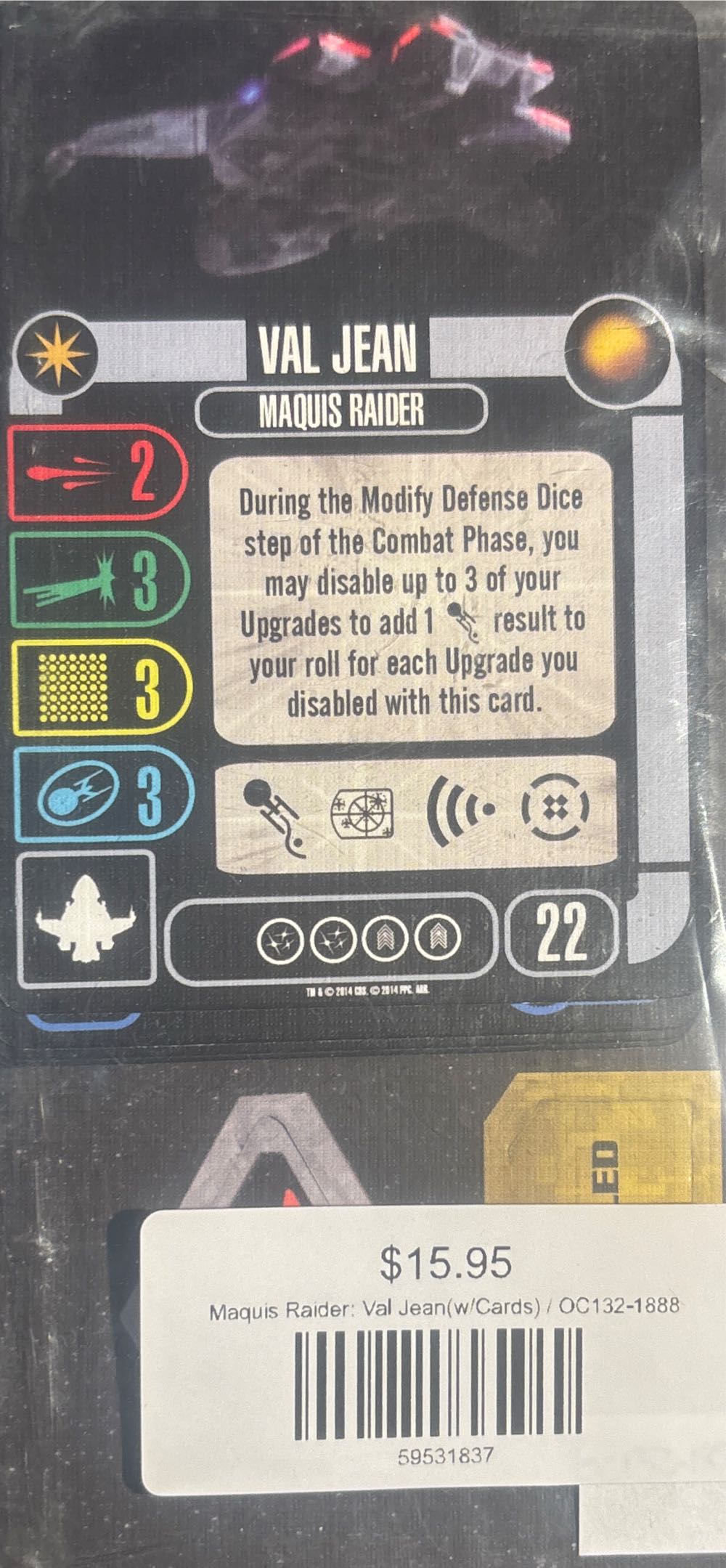 Star Trek Attack Wing Val Jean  board game collectible [Barcode 59531837] - Main Image 2