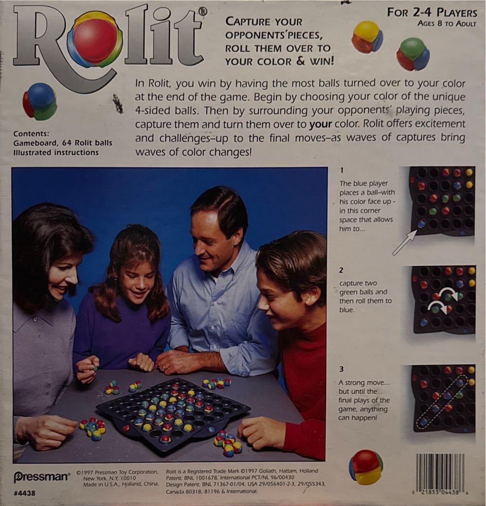 Rolit  (2-4) board game collectible [Barcode 021853044386] - Main Image 2