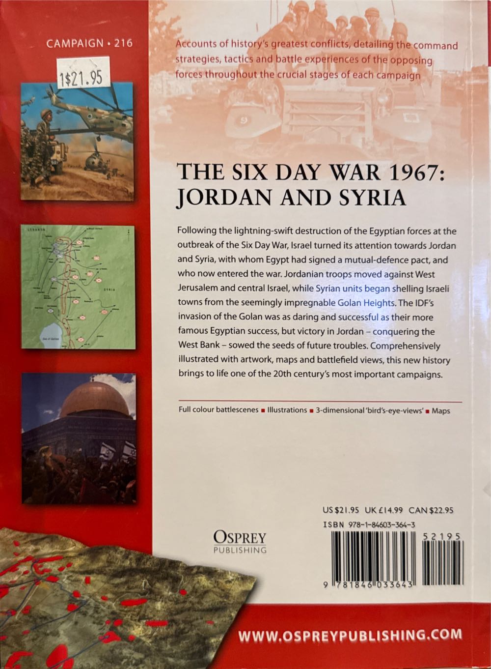 The Six Day War : Jordan And Syria Campaign 216  (1+) board game collectible [Barcode 9781846033643] - Main Image 2