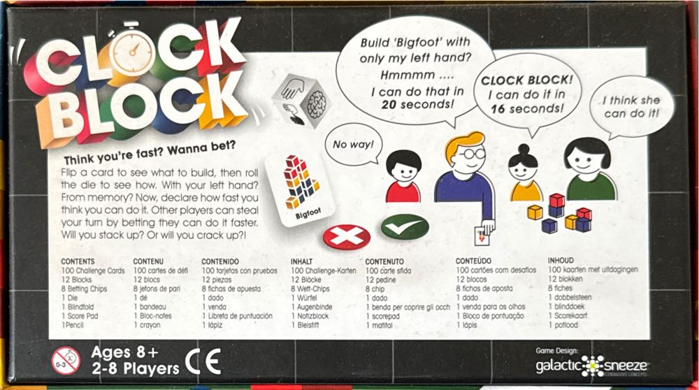 Clock Block  (2-8) board game collectible [Barcode 612615101586] - Main Image 3