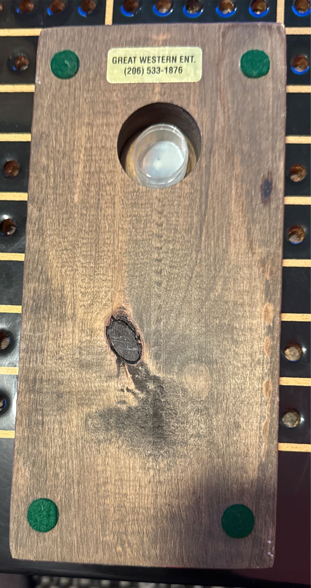 Great Western Enterprises Cribbage Board  (Two Twice Around) board game collectible - Main Image 2