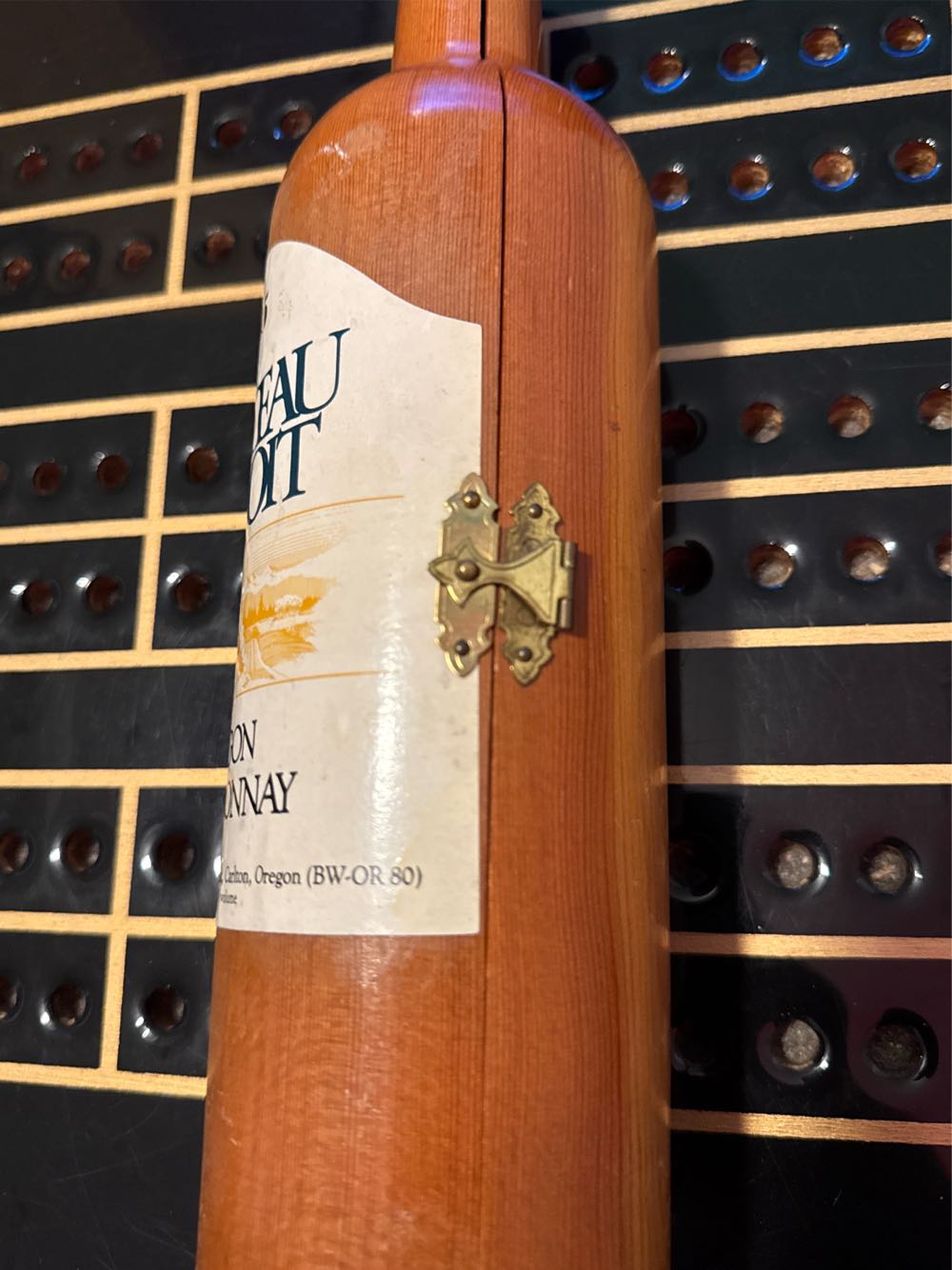 Artist Made Wine Bottle Cribbage Board  (Two Twice Around) board game collectible - Main Image 3