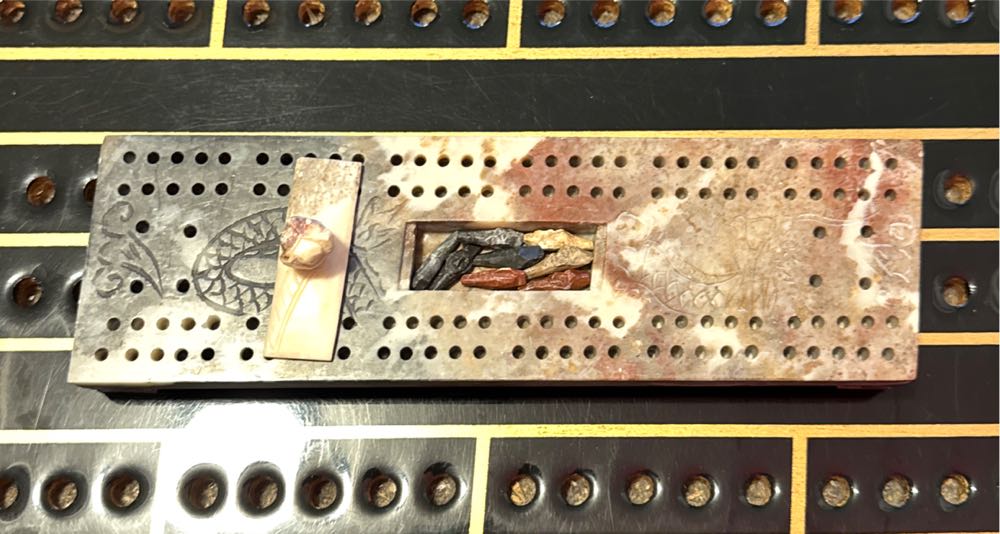 Unknown Maker Stone Cribbage  (Two Twice Around) board game collectible - Main Image 2