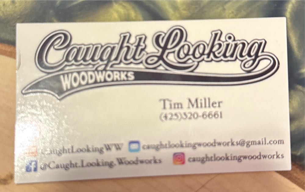 Caught Looking Woodworks Resin And Wood Cribbage Board  (Three Once Around) board game collectible - Main Image 3