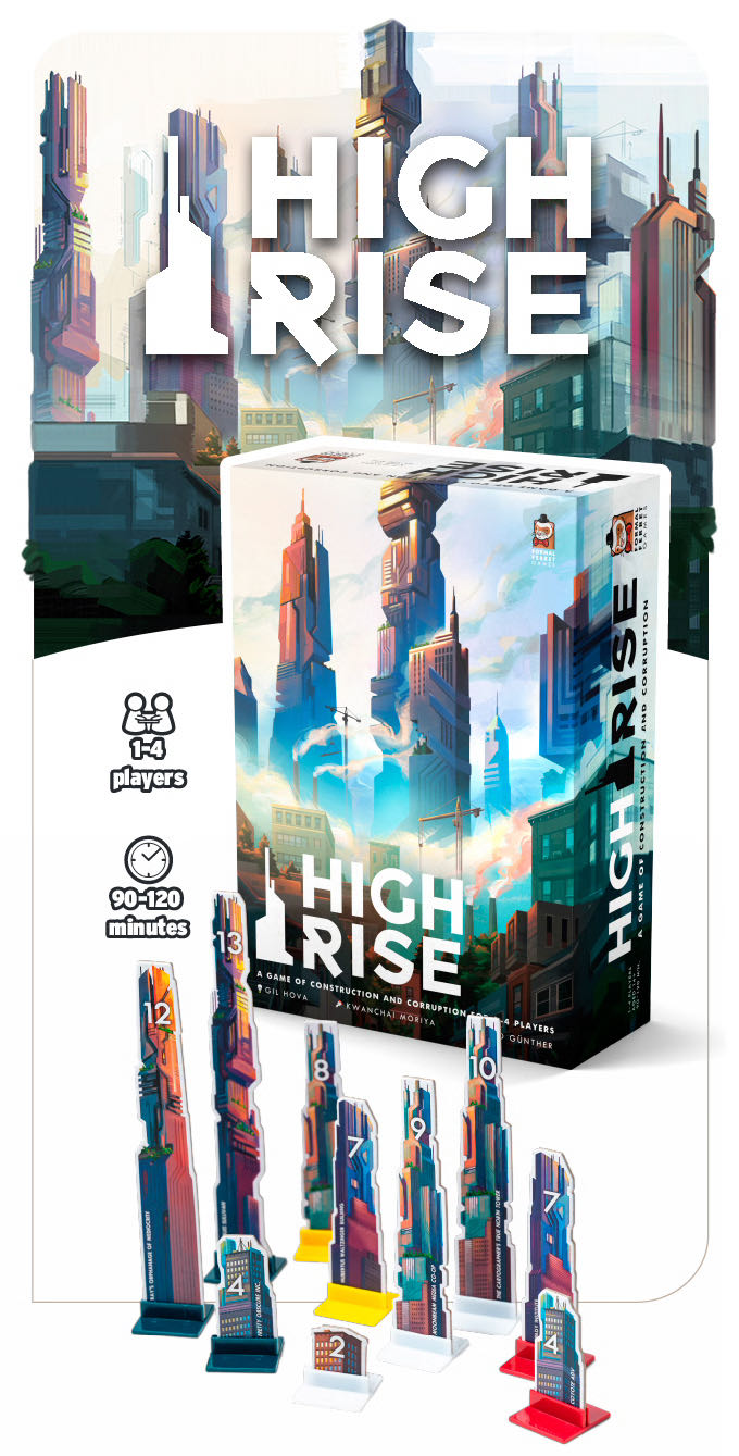 High Rise Board Game With Extra Tenants  (1-4) board game collectible [Barcode 618149324866] - Main Image 4