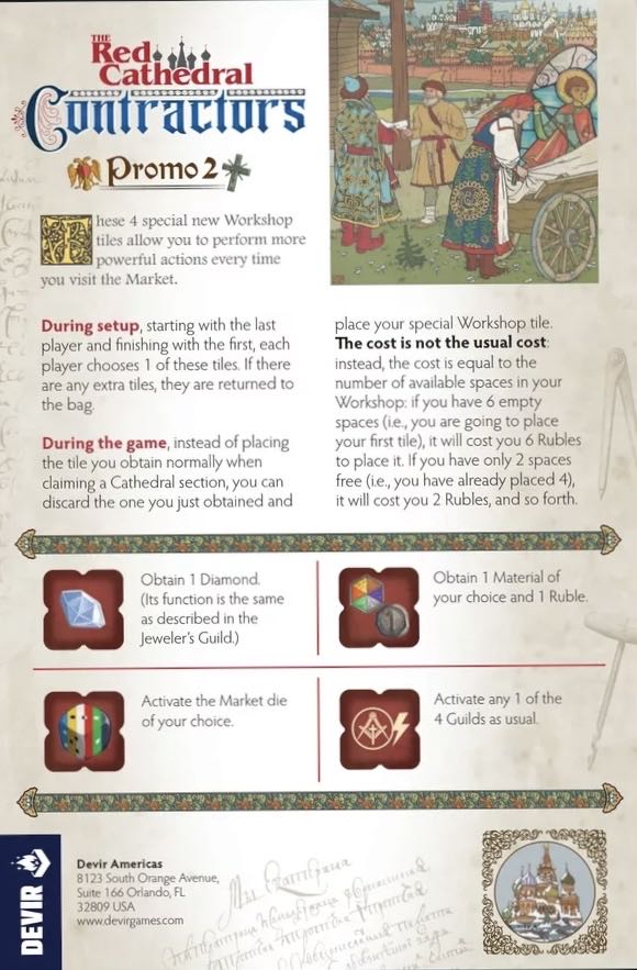 Red Cathedral: Contractor’s Promo 2  board game collectible - Main Image 2