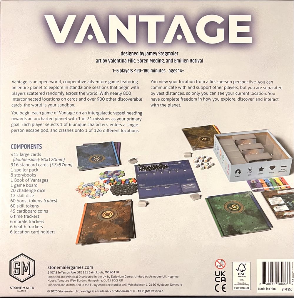 Vantage  (1-6) board game collectible [Barcode 850032180863] - Main Image 2
