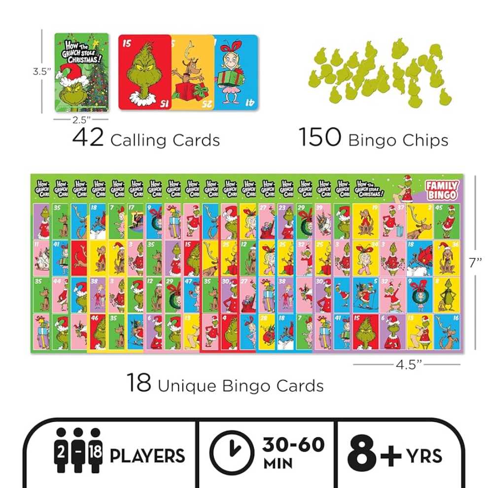 Grinch Family Bingo  (2-18) board game collectible [Barcode 840391162389] - Main Image 3