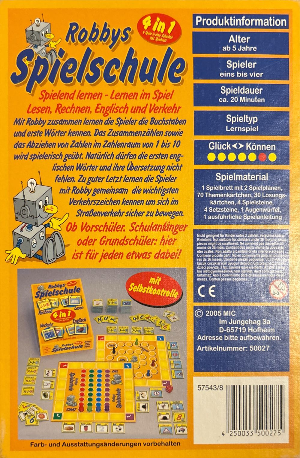 Robby’s Spielschule  (1-4) board game collectible [Barcode 4250033500275] - Main Image 2