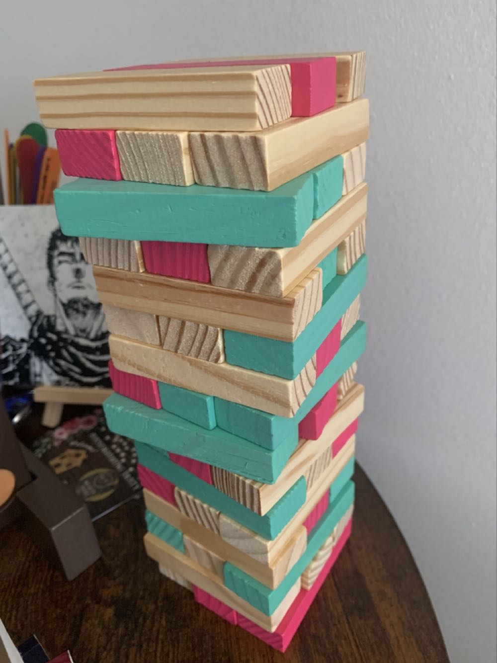 Jenga Rainbow Painted Blocks  board game collectible - Main Image 2