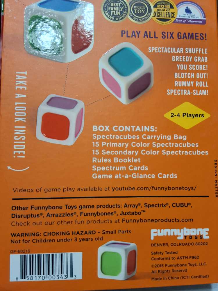 Spectracube Spectacular Kaleidoscopic Rolling Cube  board game collectible [Barcode 858170003433] - Main Image 2