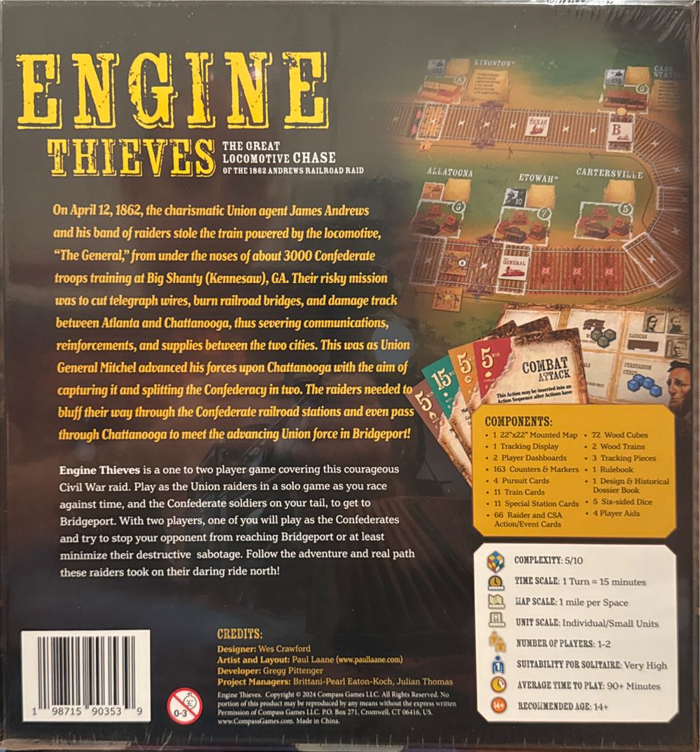 Engine Thieves: The Great Locomotive Chase  (1-2) board game collectible [Barcode 198715903539] - Main Image 2