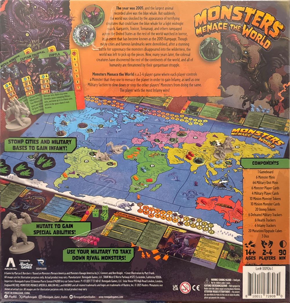Monsters Menace The World  (2-4) board game collectible [Barcode 810011728080] - Main Image 2