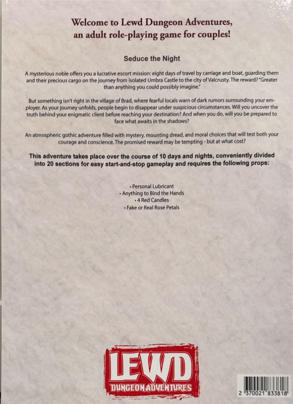 Seduce The Night  (2+) board game collectible [Barcode 2370021833818] - Main Image 2