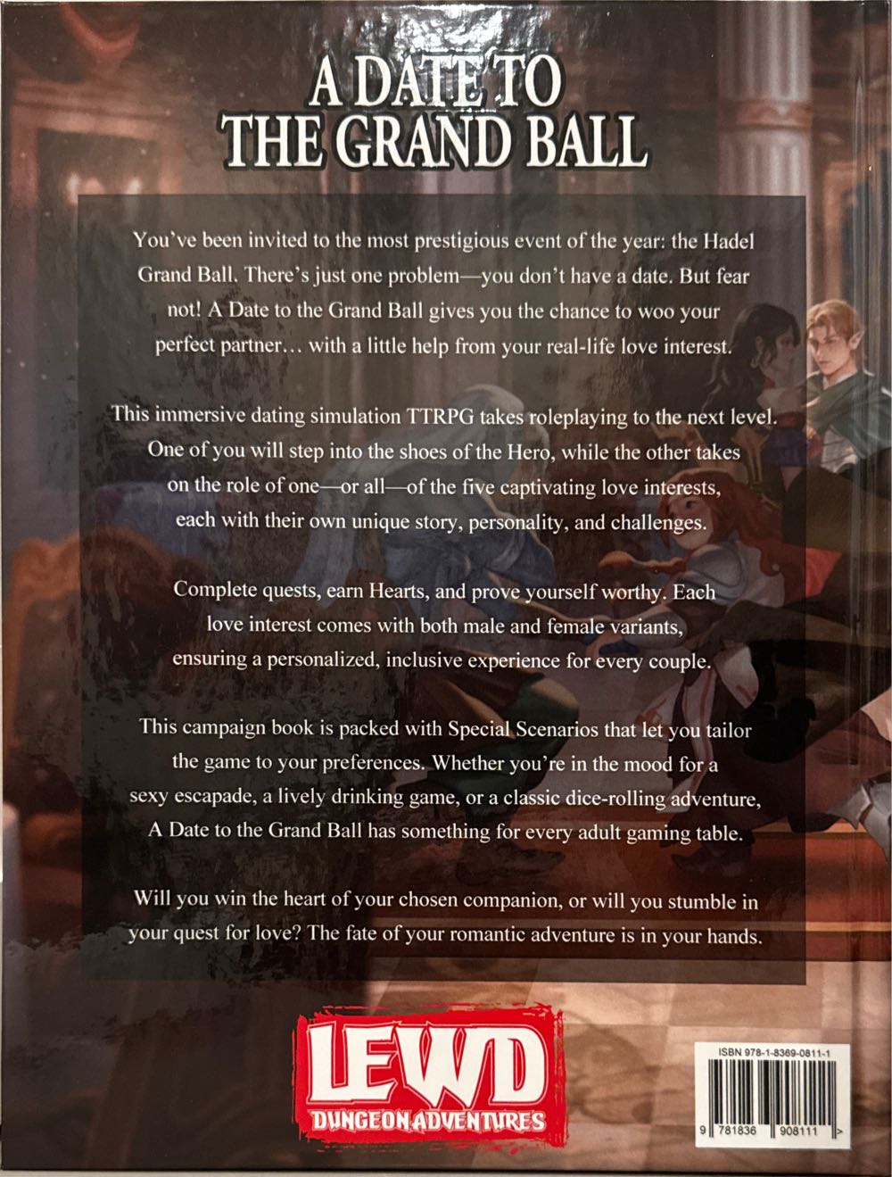 Lewd Dungeon Adventures: A Date To The Grand Ball  (2+) board game collectible [Barcode 9781836908111] - Main Image 2