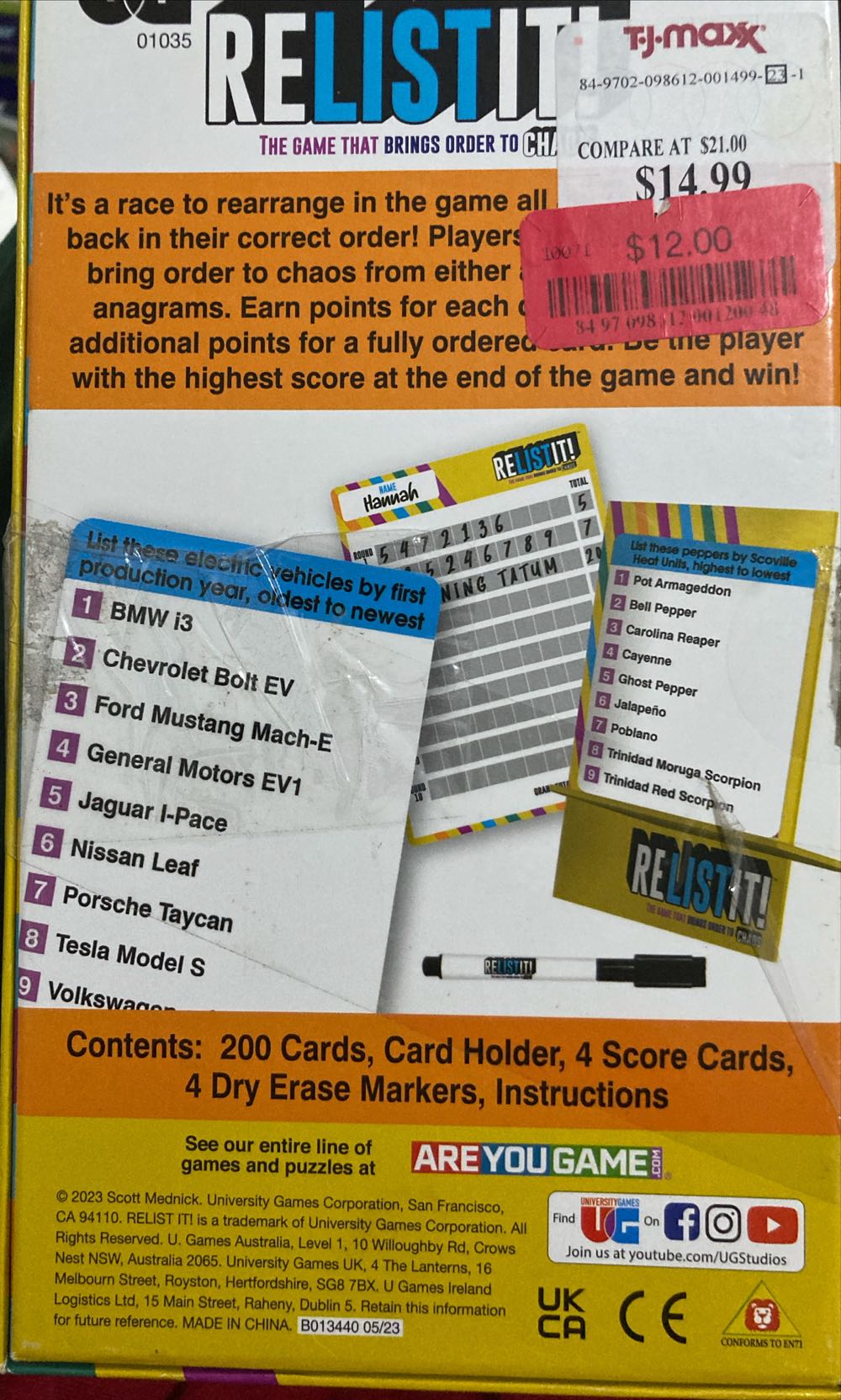 Relist It  (2-4) board game collectible [Barcode 794764010350] - Main Image 2