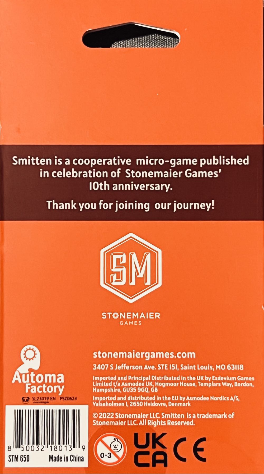 Smitten  (1 2) board game collectible [Barcode 850032180139] - Main Image 2