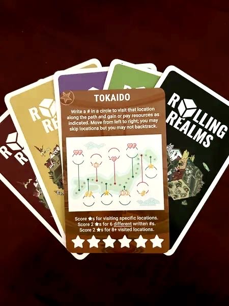 Rolling Realms: Tokaido  (1 2 3 4 5 6) board game collectible [Barcode 850064100105] - Main Image 3