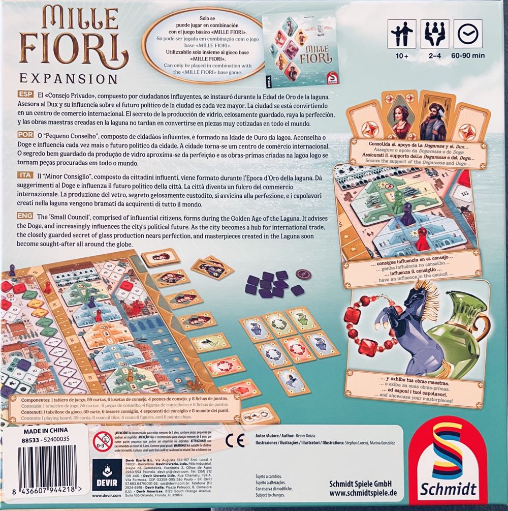 Mille Fiori: The Masterpieces  (2 3 4) board game collectible [Barcode 8436607944218] - Main Image 2
