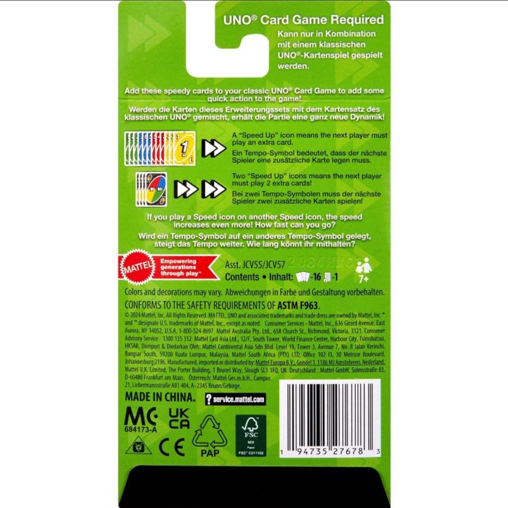 Uno Add-On: Speed Pack  (N/A) board game collectible [Barcode 194735276783] - Main Image 4