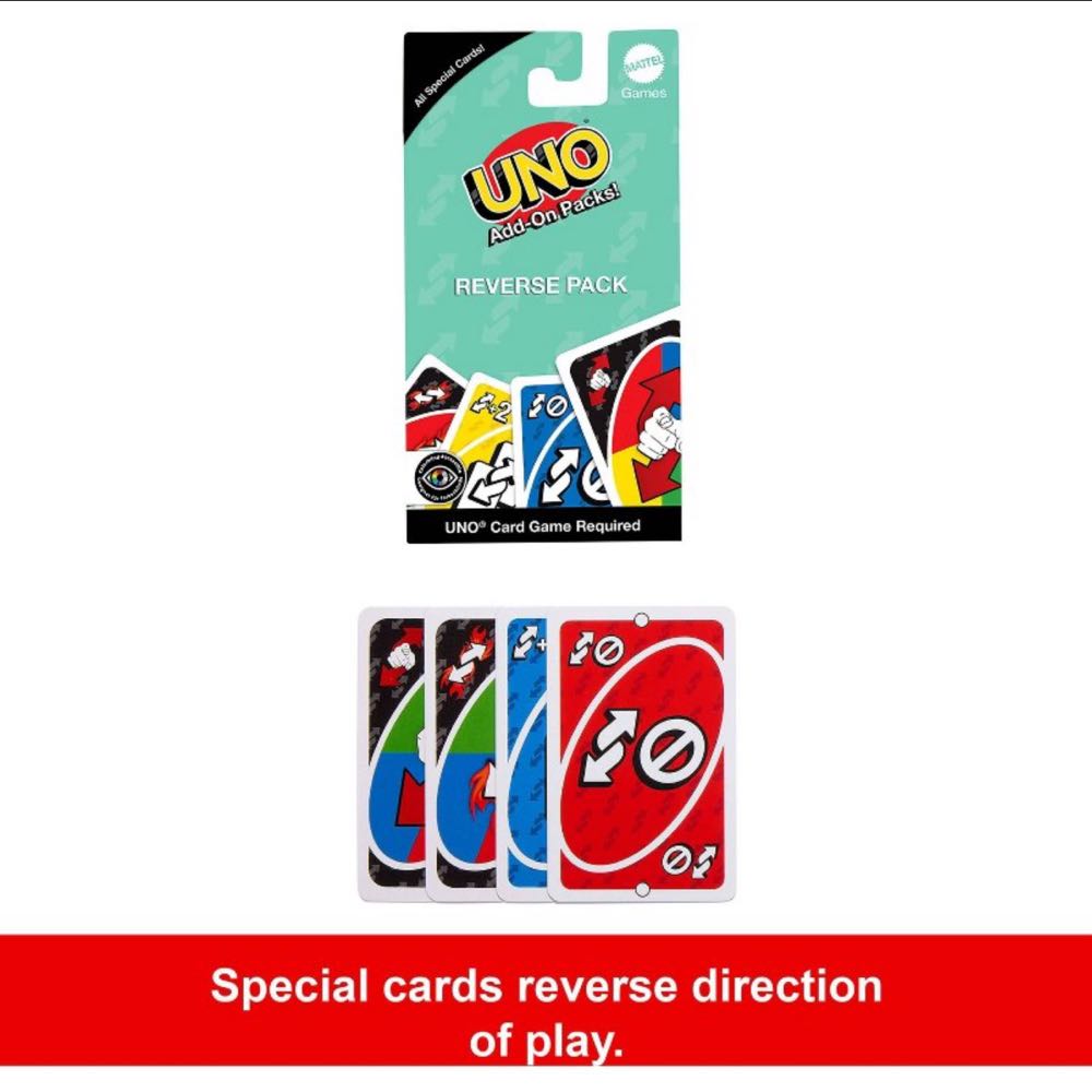 Uno Add-On: Reverse Pack  (N/A) board game collectible [Barcode 194735276790] - Main Image 2