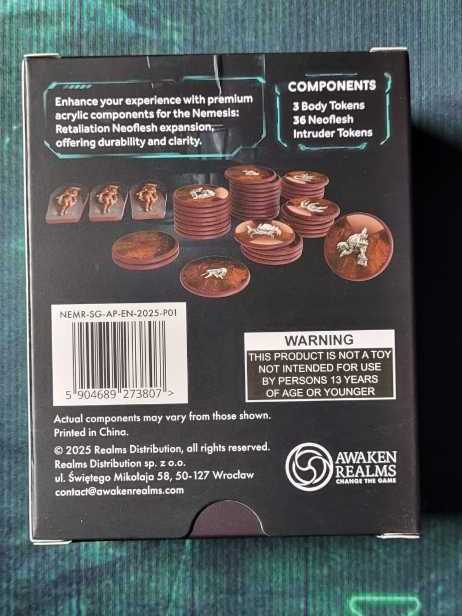 Nemesis Retaliation: Acrylic Pack Stretch Goals  (1-6) board game collectible [Barcode 5904689273807] - Main Image 2