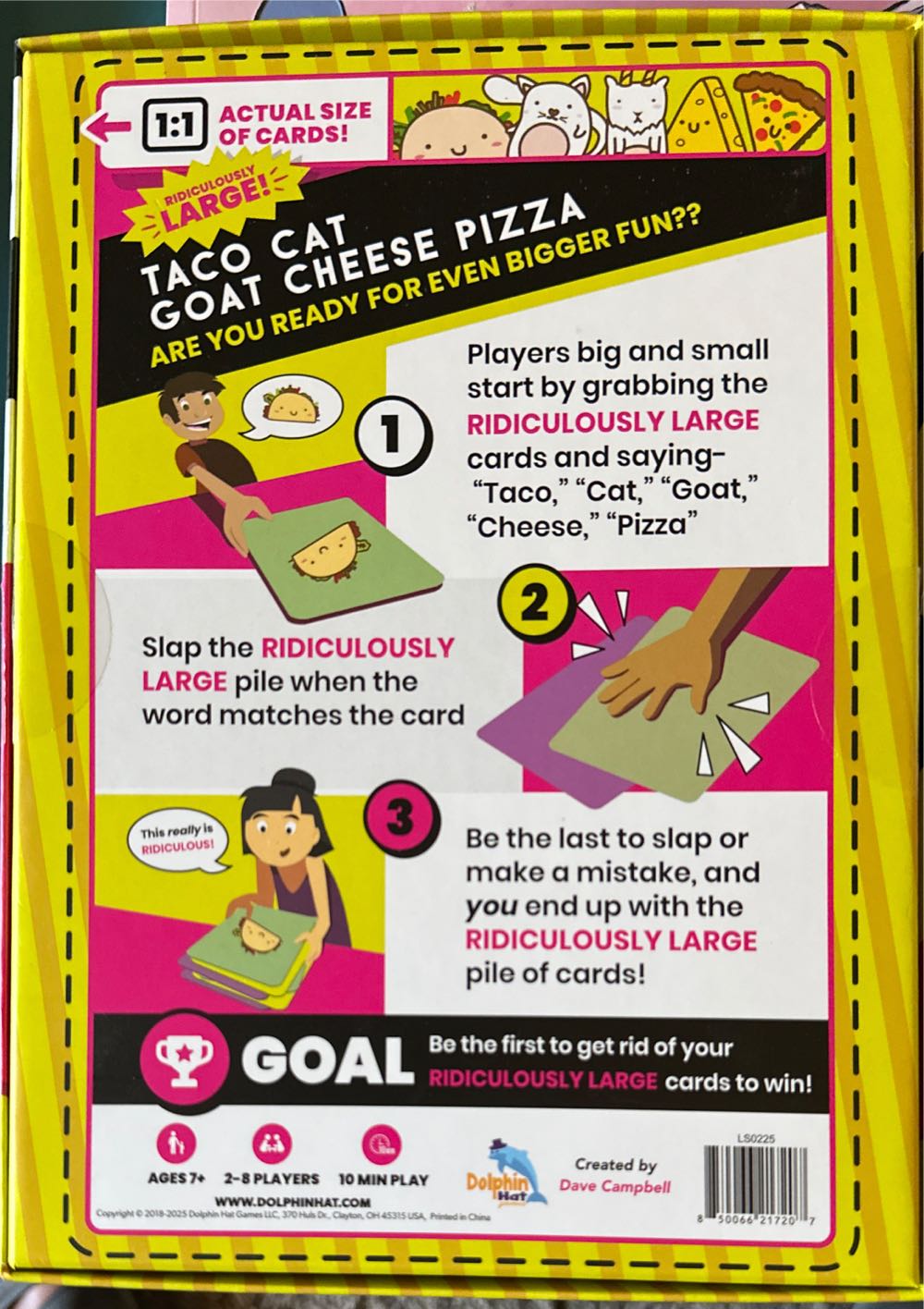 Taco Cat Goat Cheese Pizza Large  (2-8) board game collectible [Barcode 850066217207] - Main Image 2